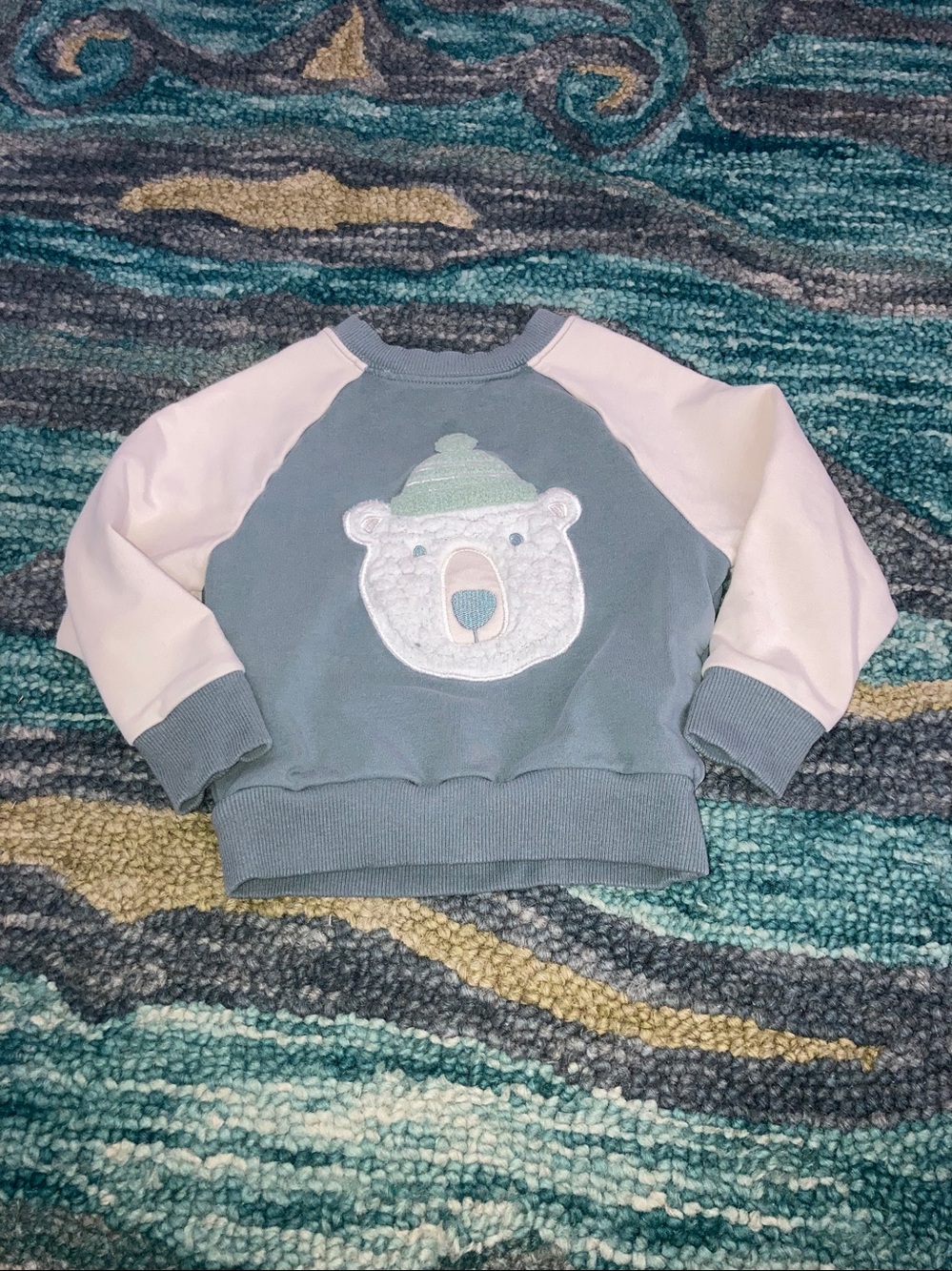 Little Sleepies Cozy Bear Pullover Sweatshirt 12-18 months - Picture 1 of 5
